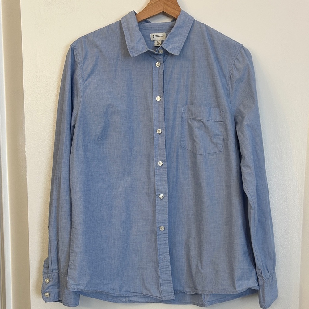J. Crew Factory Women’s Sky Blue Button-Down Shirt
